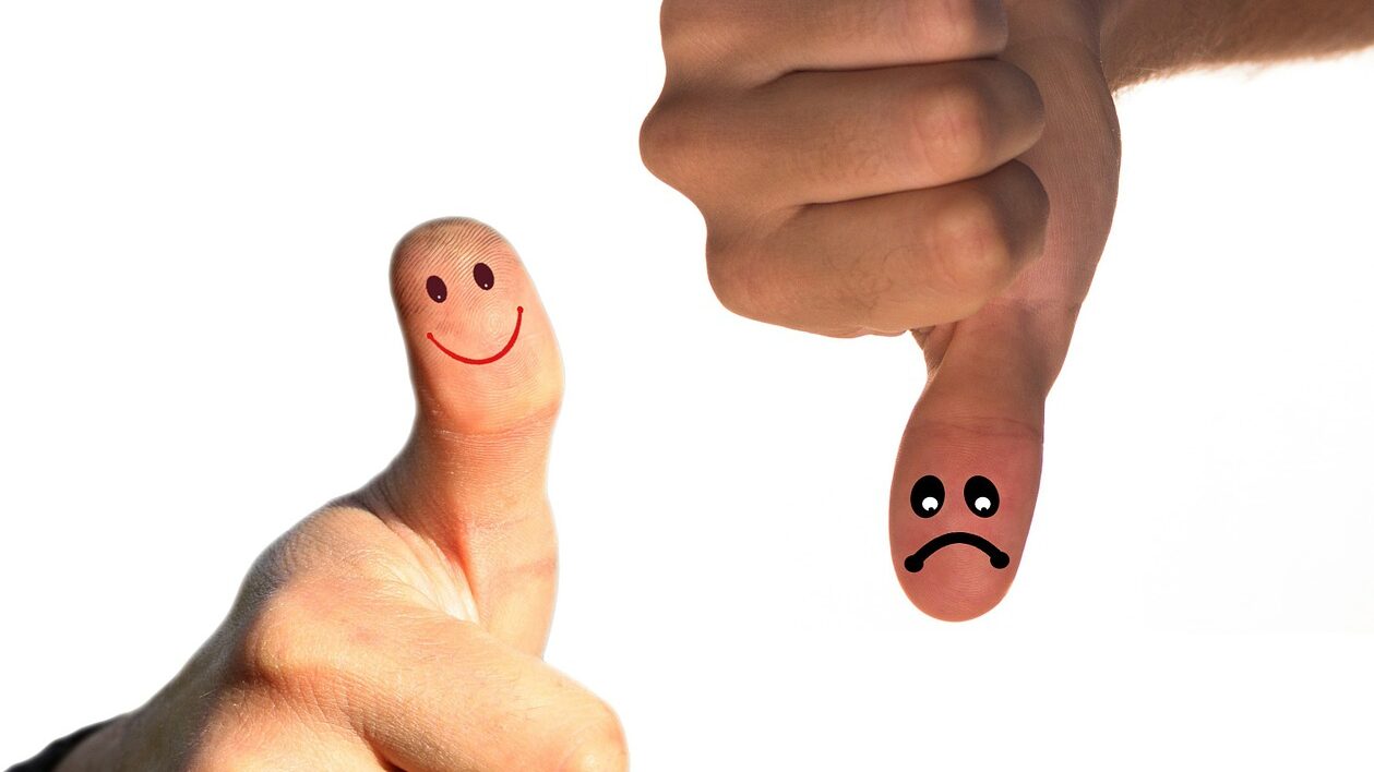 opposites, thumb, positive