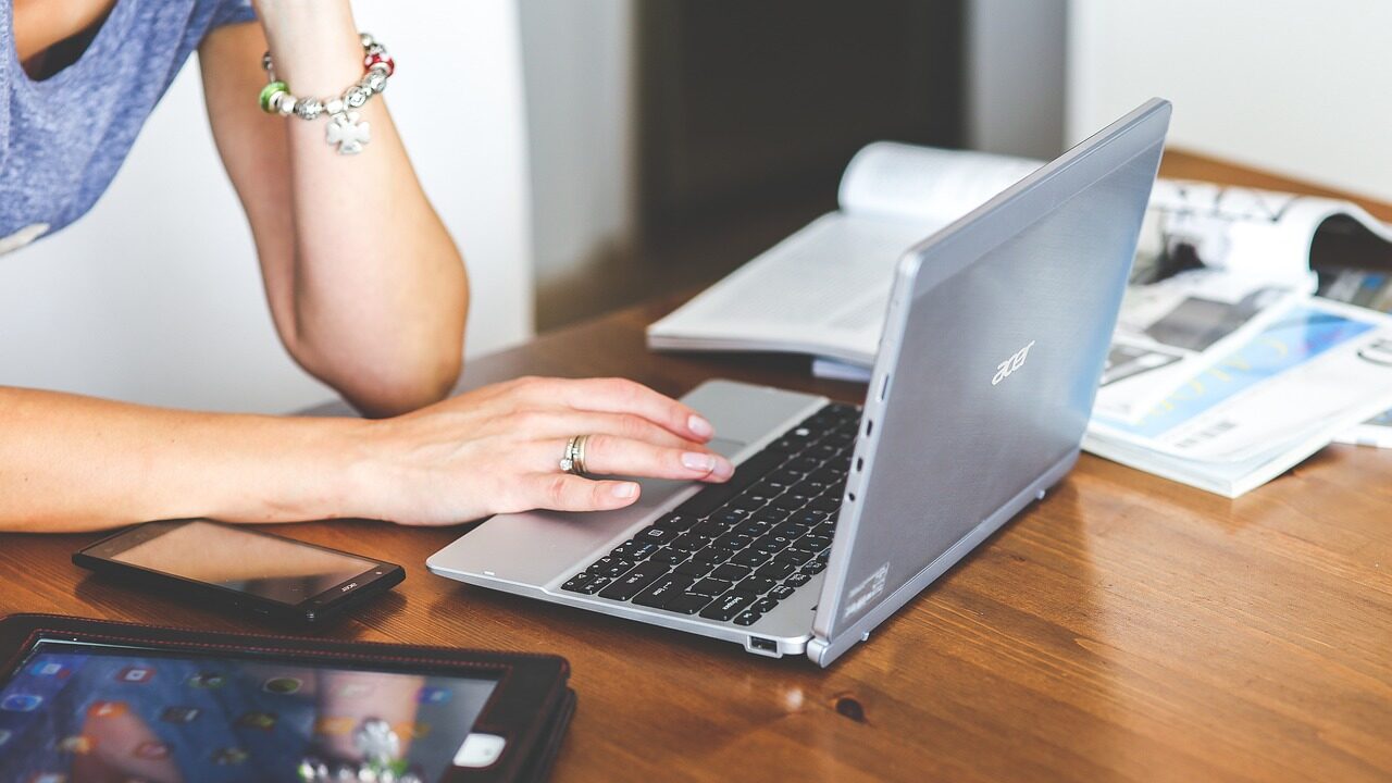 technology, laptop, keyboard