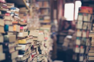 books, stack, book store
