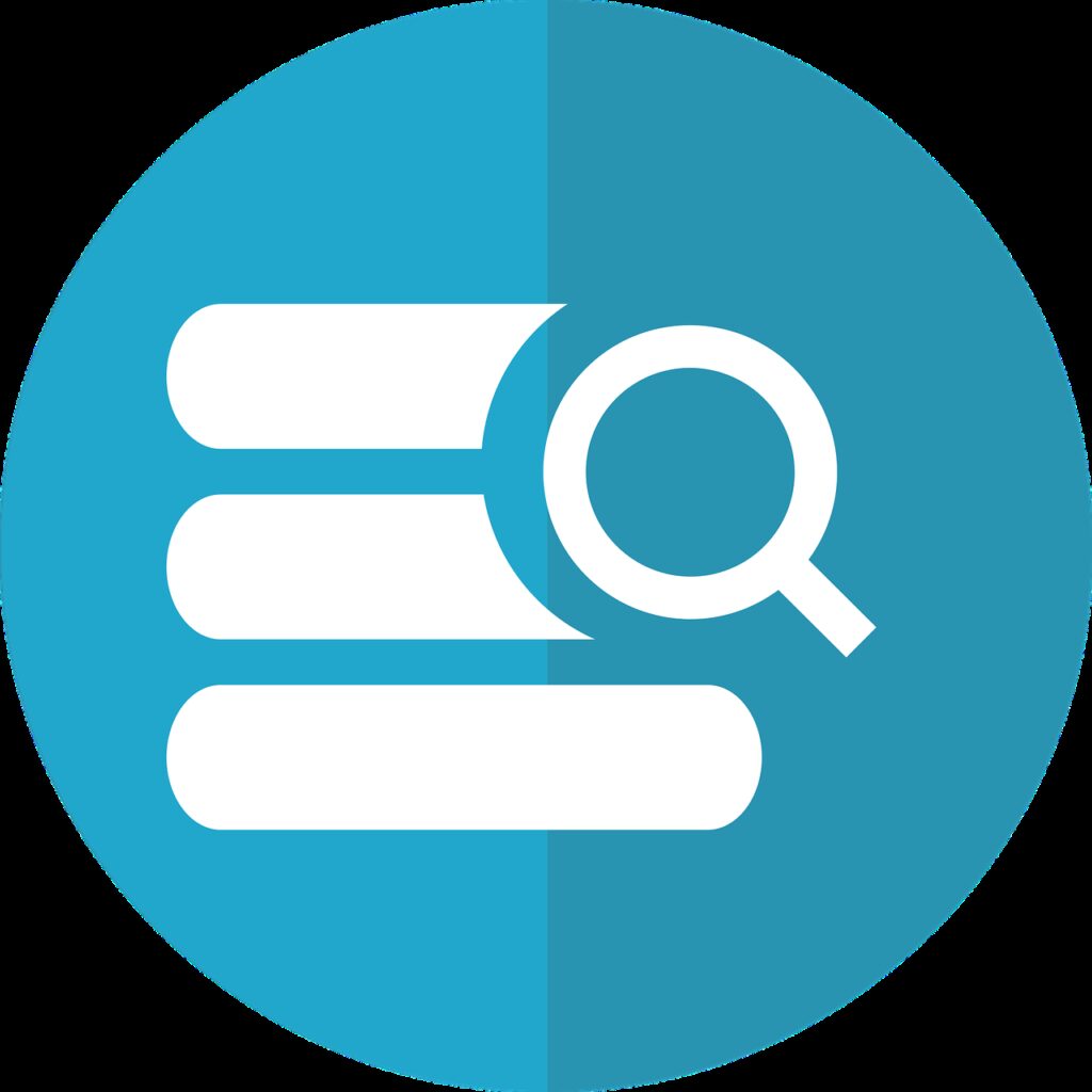 database search, database search icon, data search
