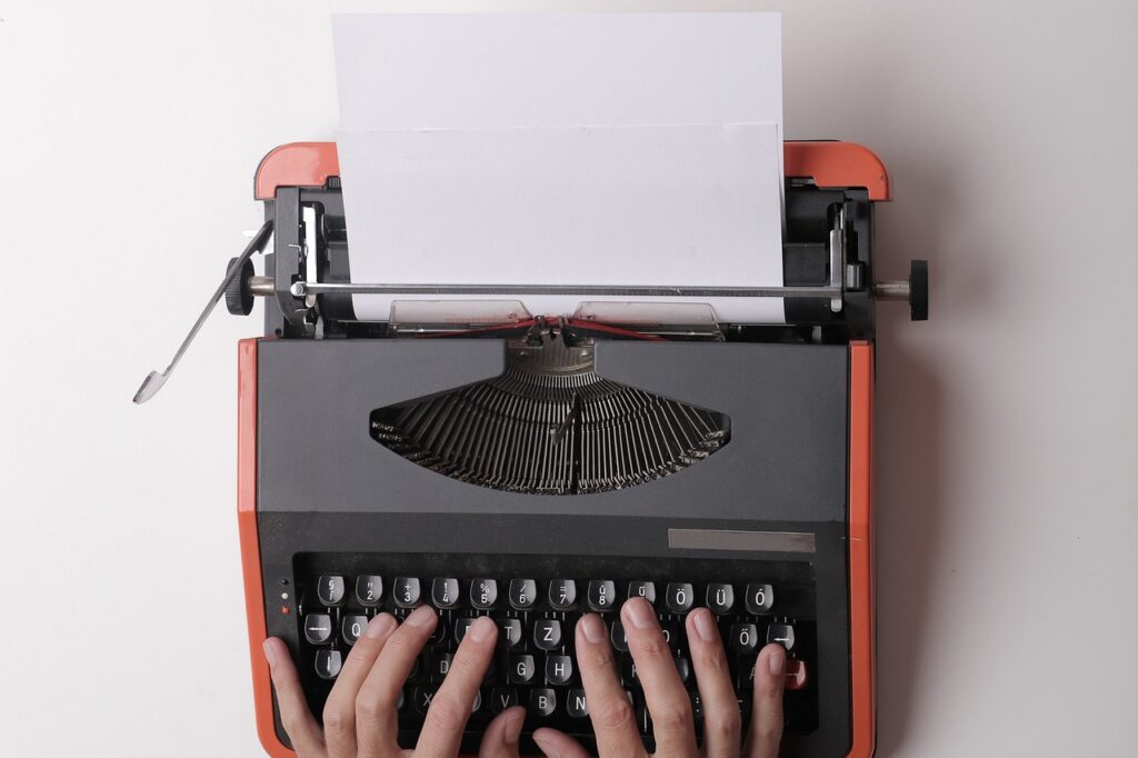 typewriter, mechanical, typing